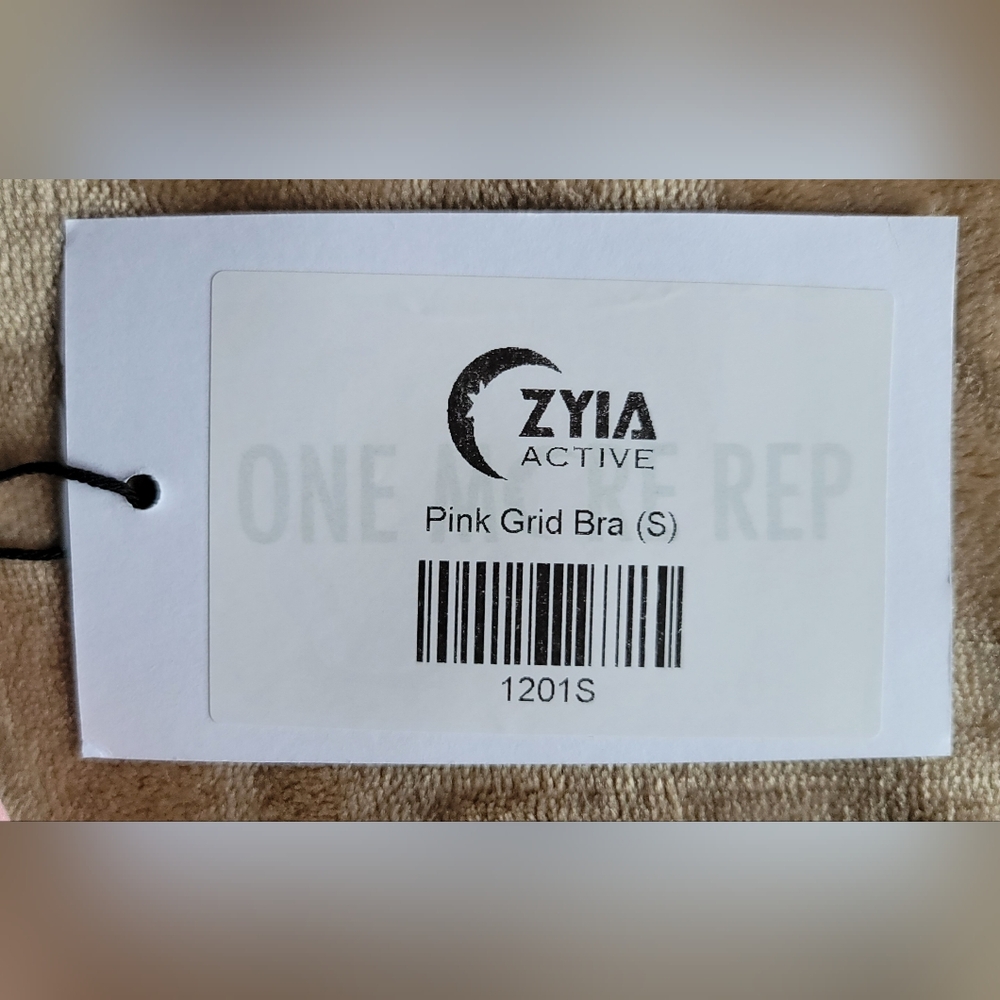 Zyia Active Pink Grid Bra Size Small - Picture 5 of 7